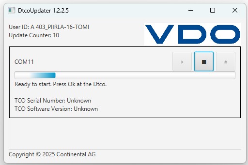 VDO Updater älypiirturin päivitysohjelmisto